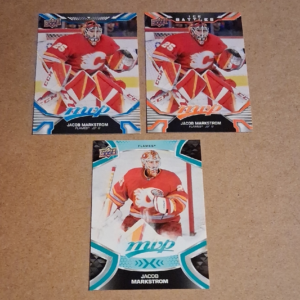 Jacob Markstrom Calgary Flames Hockey Trading Cards - Red